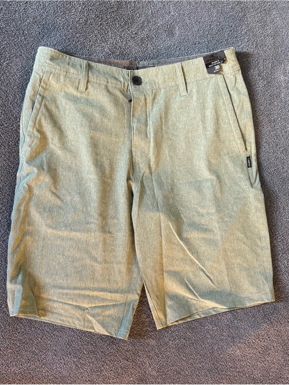 O'Neill Men's Olive Green Flat Front Chino Shorts